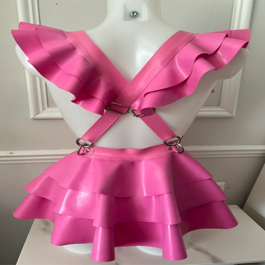 Ruffle Brace & Peplum Belt