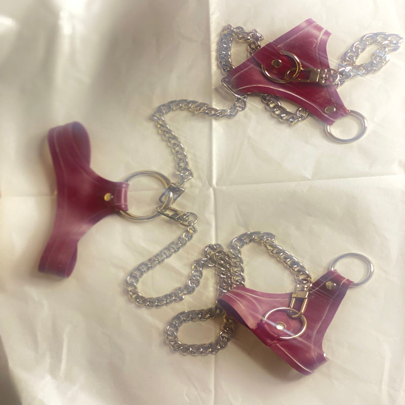 "ELARA" Latex Choker and Wristlets