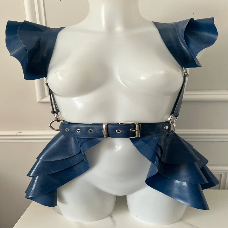 Ruffle Brace & Peplum Belt