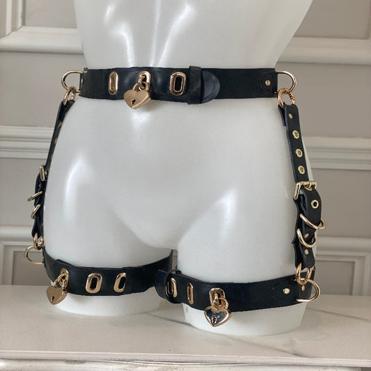 "LOVE LOCKED" Double Leg Harness