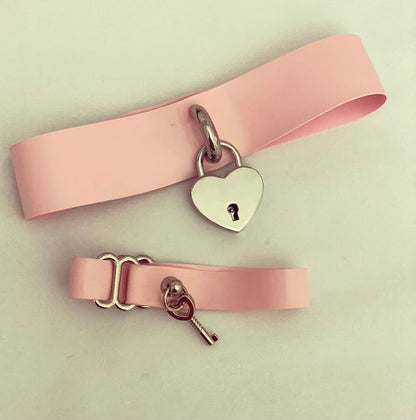"LOVE LOCKED" Heart Padlock Choker