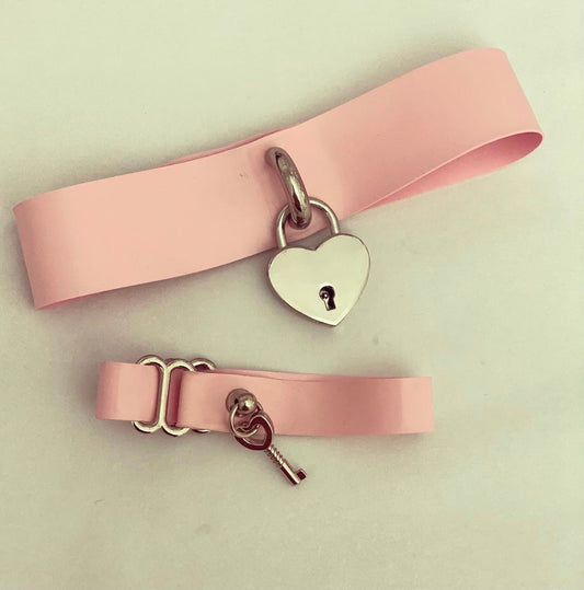 "LOVE LOCKED" Heart Padlock Choker